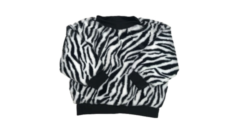 Zebra Plüsch Pullover